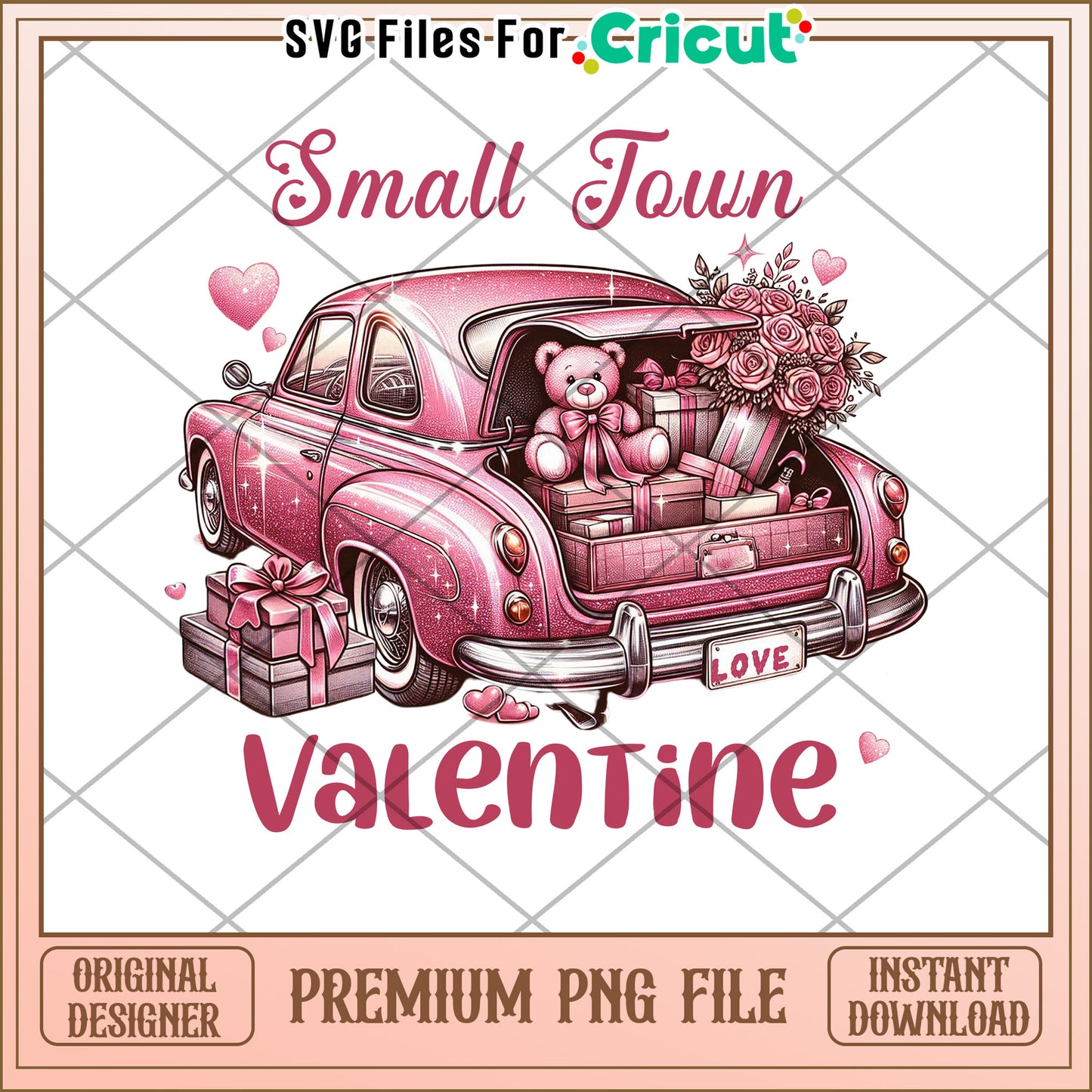 Small Town Valentine PNG Design