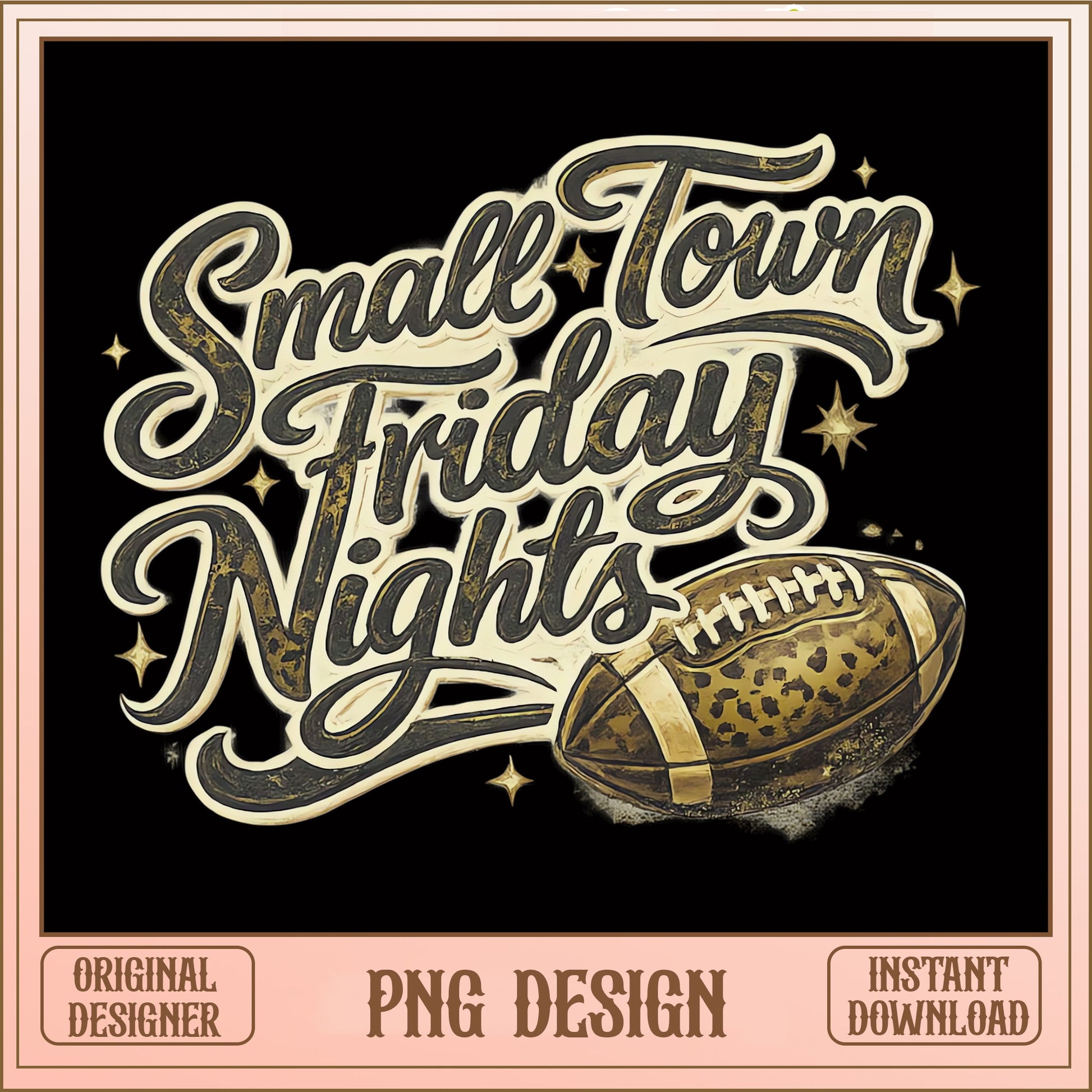 Small Town Friday Nights PNG, Football Leopard PNG, Game Day PNG