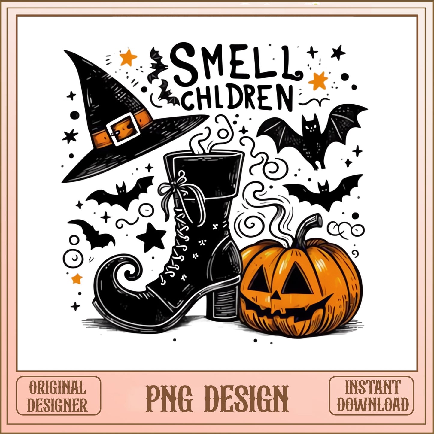 Smell Children PNG, Witch Halloween Sublimation, Halloween PNG