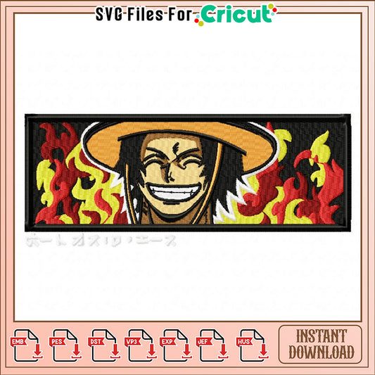 Smiling Character Embroidery Design for Instant Download