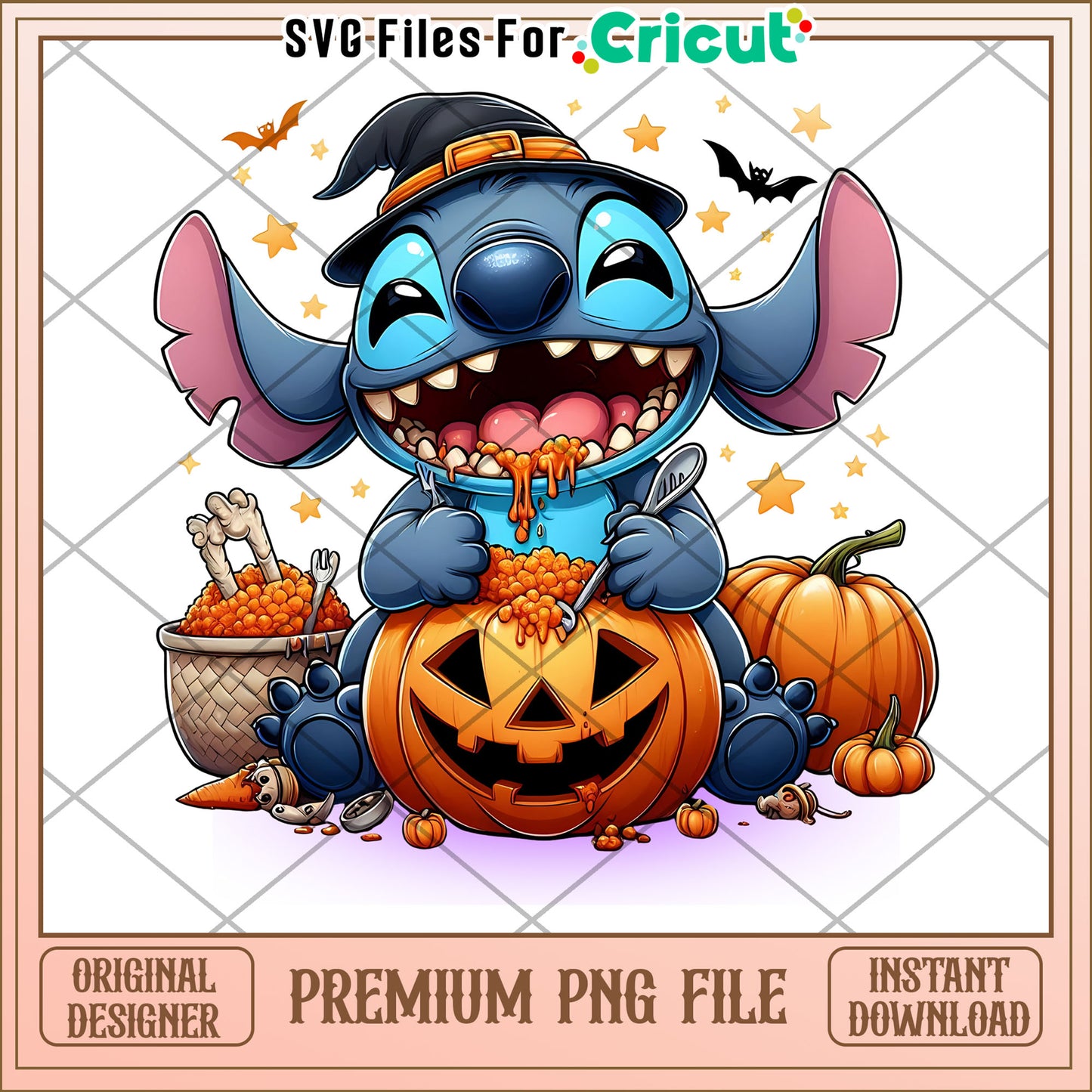 Smiling stitch png, halloween cookies​ png, lilo and stitch png