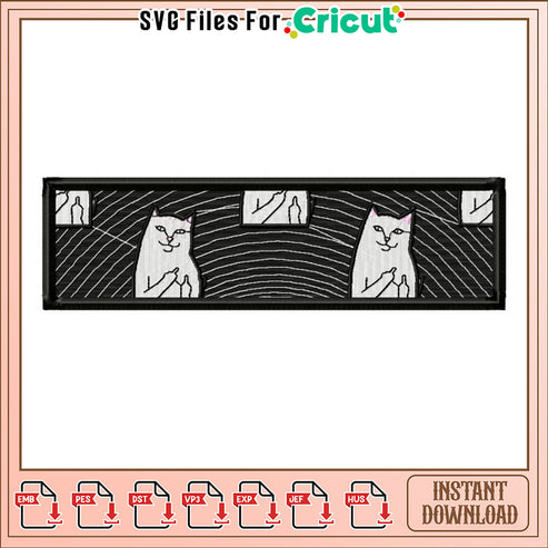 Smudge Cat Embroidery Design - Instant Download – svg files for cricut