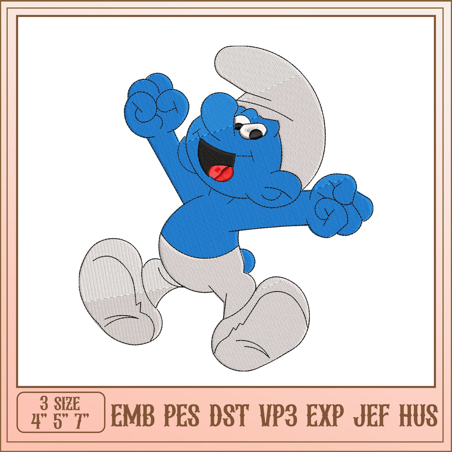 Smurf Embroidery Design - EMB, PES, DST