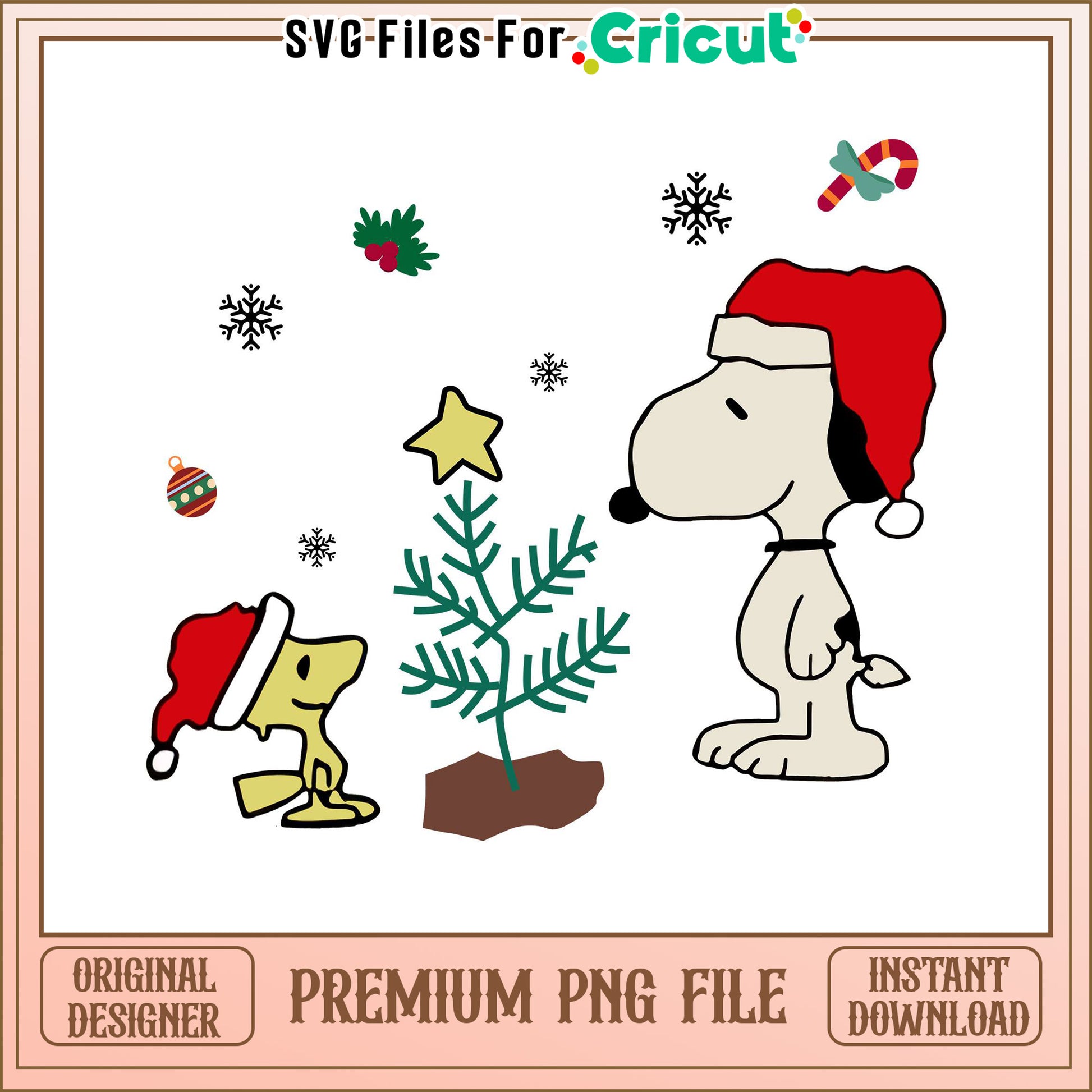 Snoopy Christmas PNG, Instant Download for Cricut