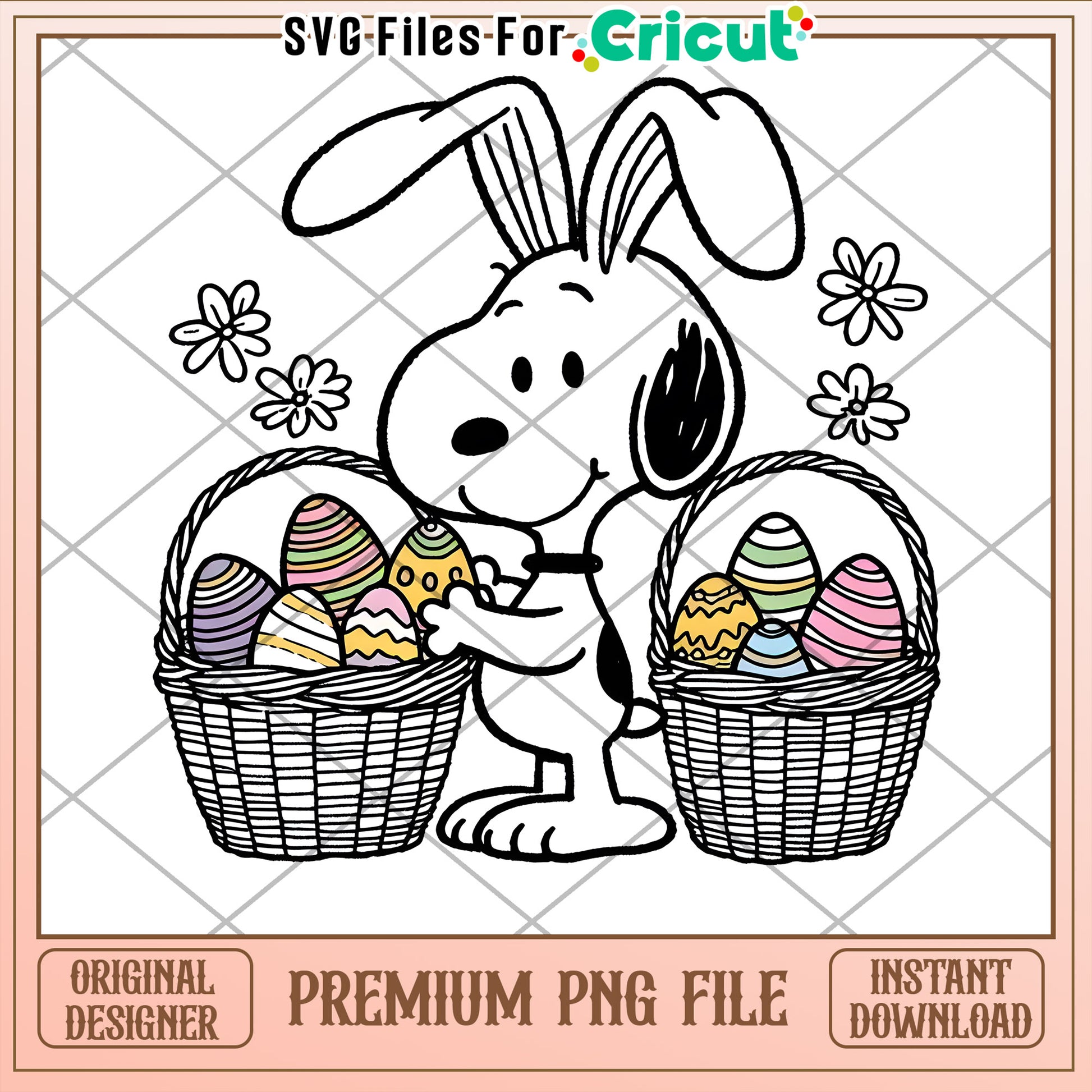 Snoopy Easter PNG Instant Download