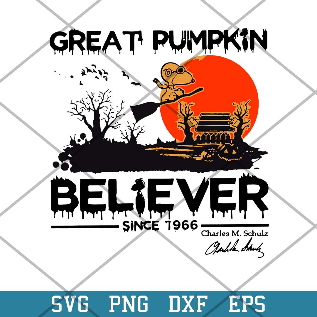 Snoopy Great Pumpkin Believer Since 1966 Svg, Halloween Svg-Svgfilesforcricut