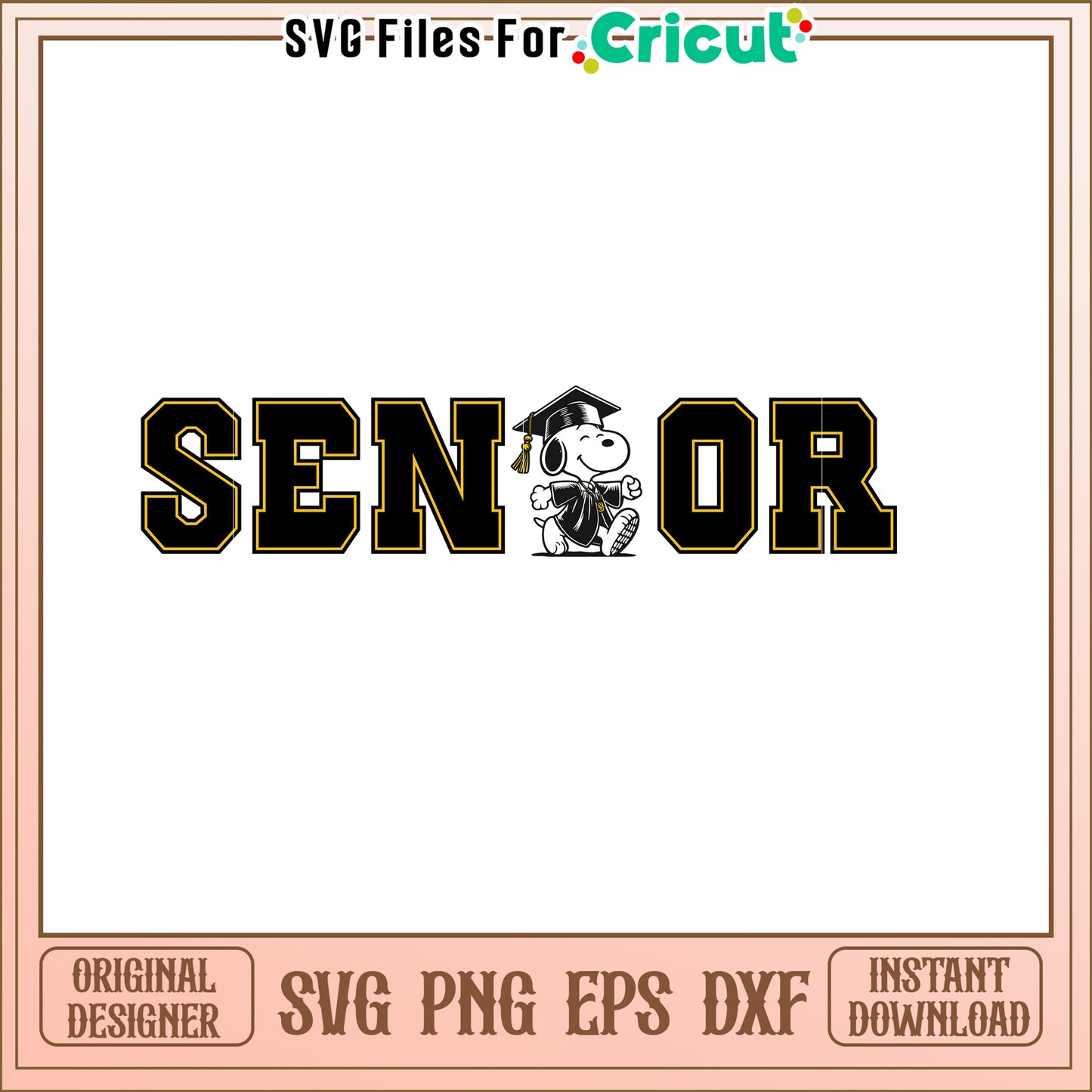 Snoopy Senior Graduation SVG