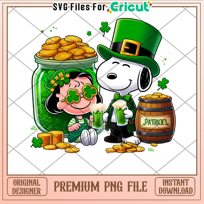 Snoopy St Patricks Day PNG Design – svg files for cricut