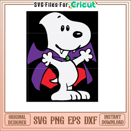 Snoopy Vampire SVG Halloween Costume