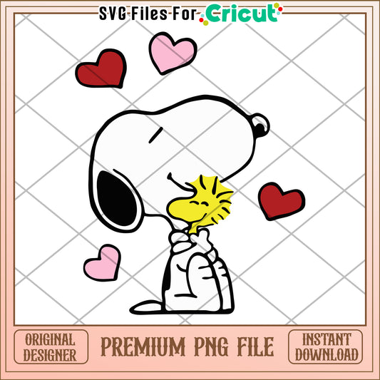 Snoopy Woodstock Love PNG File