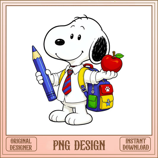 Snoopy Back To School PNG, Peanuts School PNG, Teacher PNG