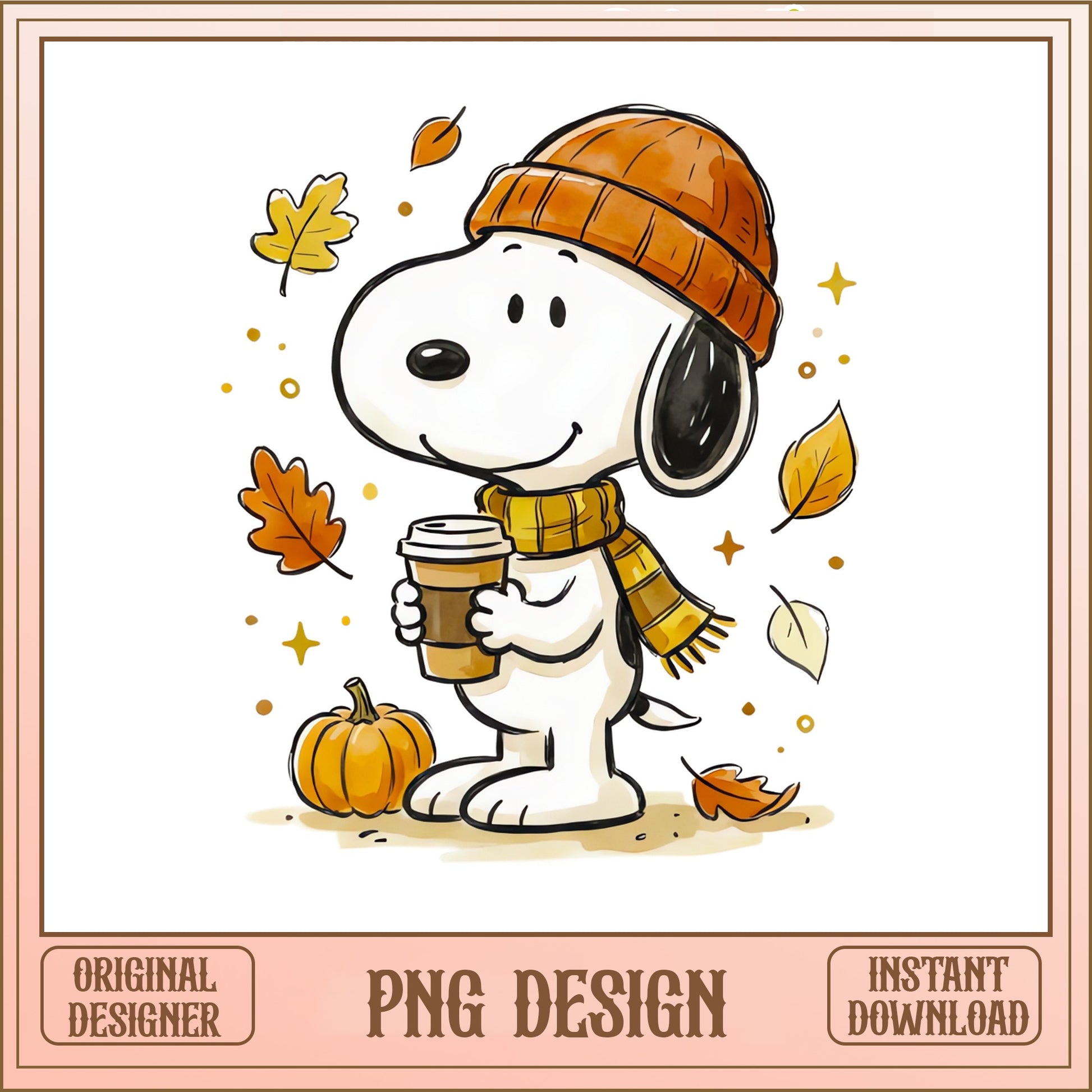 Snoopy Fall PNG, Peanuts Autumn Pumpkin PNG, Thanksgiving PNG