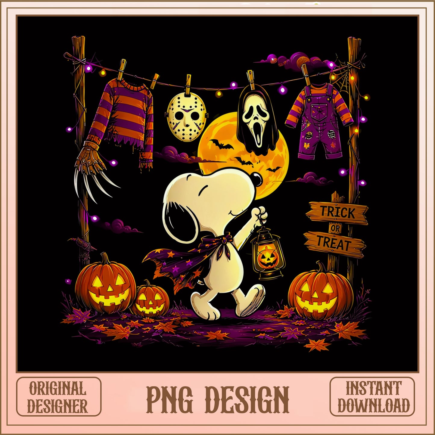Snoopy Halloween PNG, Trick Or Treat Horror Characters, Halloween PNG