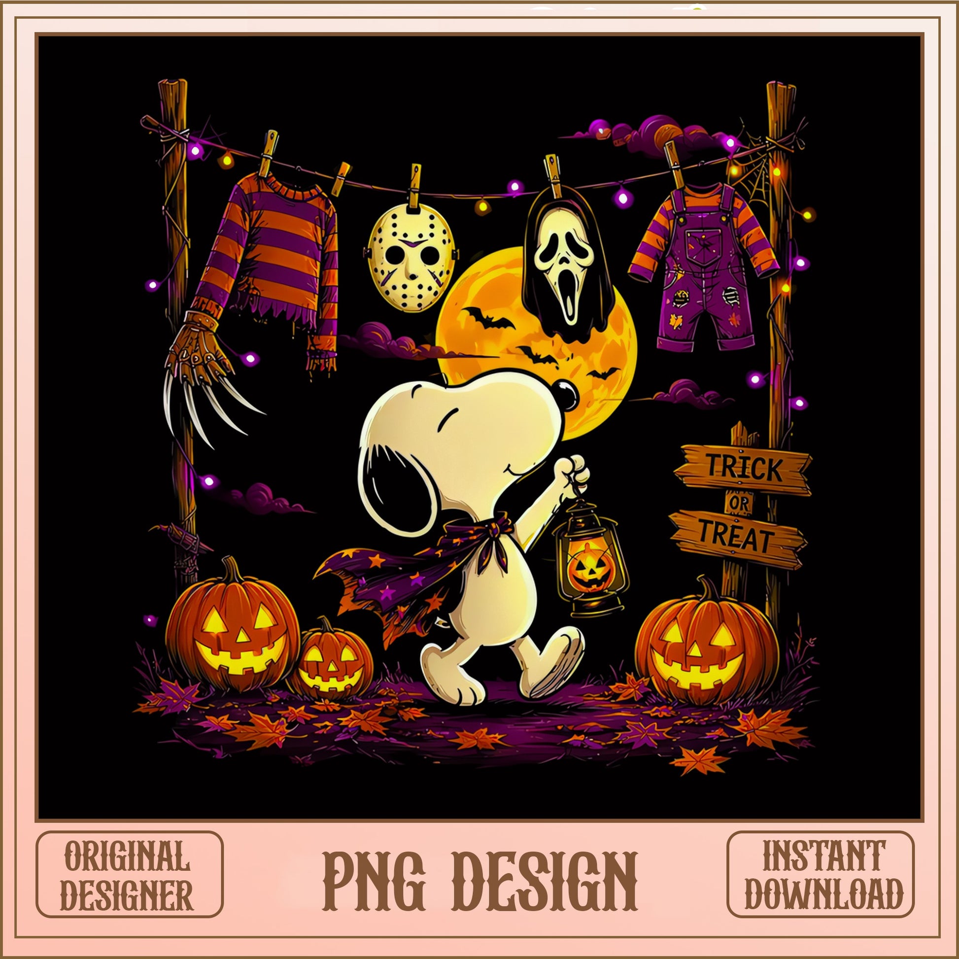 Snoopy Halloween PNG, Trick Or Treat Horror Characters, Halloween PNG