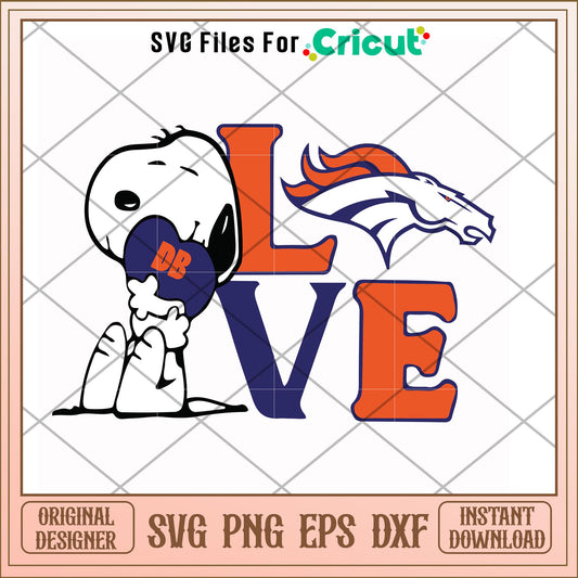 Snoopy love Denver Broncos svg, snoopy svg, new nfl svg