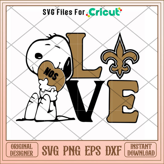 Snoopy love New Orleans Saints svg, snoopy svg, new nfl svg