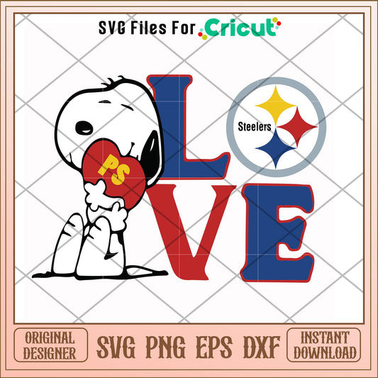 Snoopy love Pittsburgh Steelers svg, snoopy svg, new nfl svg