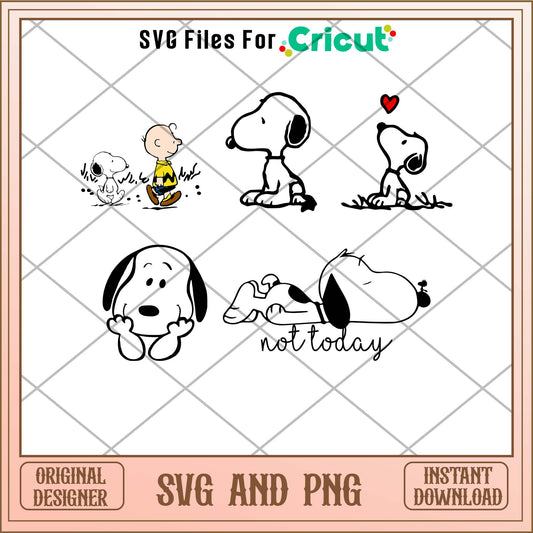 Snoopy cute characters svg bundle 