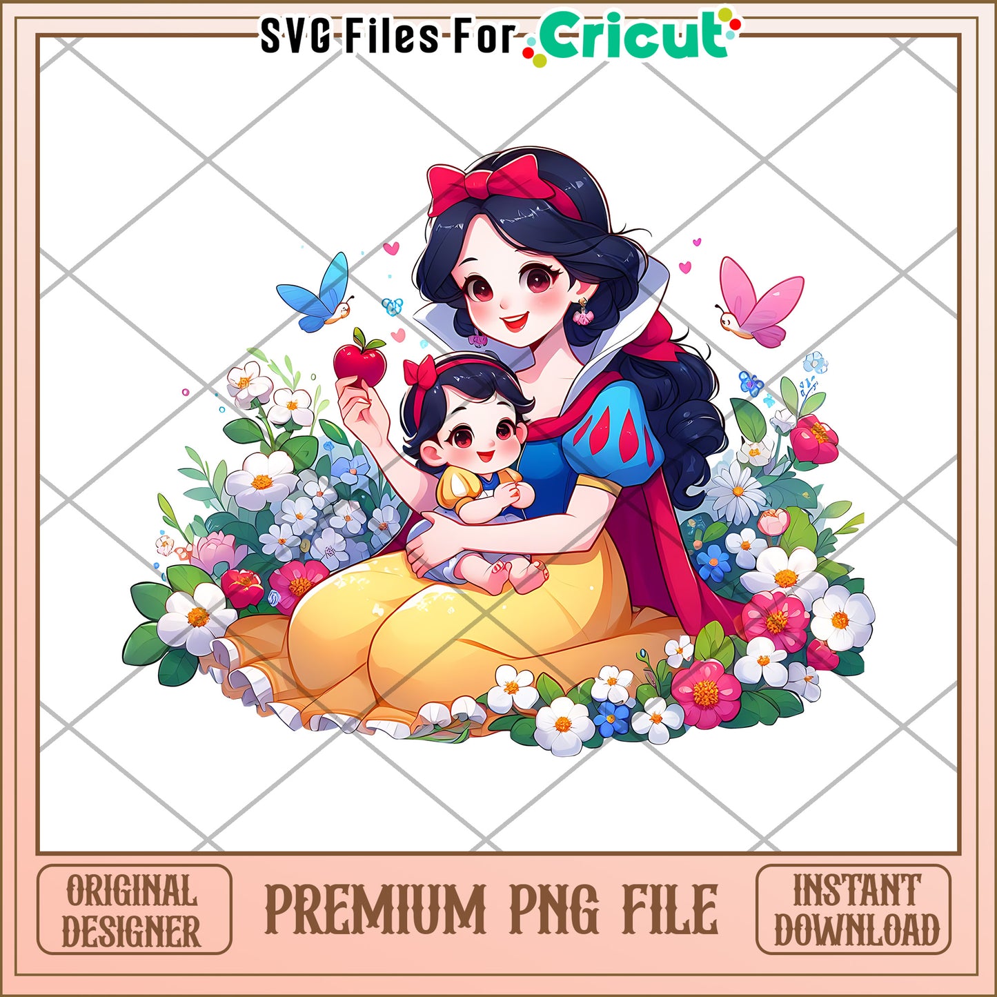 Snow White Baby PNG Cricut Design