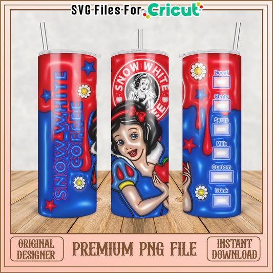 Snow White Coffee Tumbler PNG