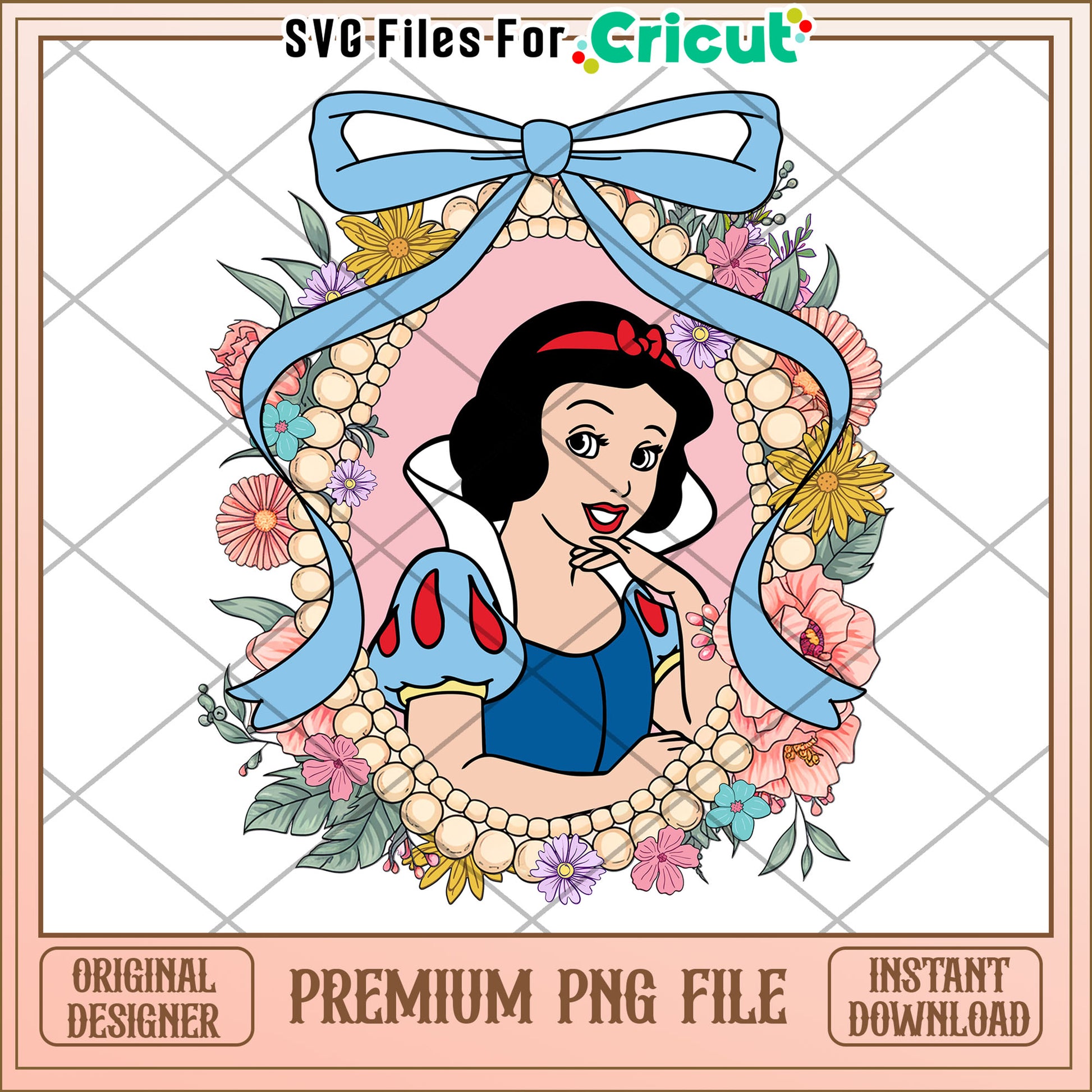 Snow White Floral PNG Image