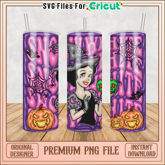 Snow White Halloween Tumbler PNG