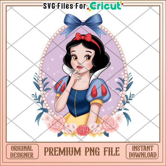 Snow White PNG file for crafts, perfect for digital projects and prints