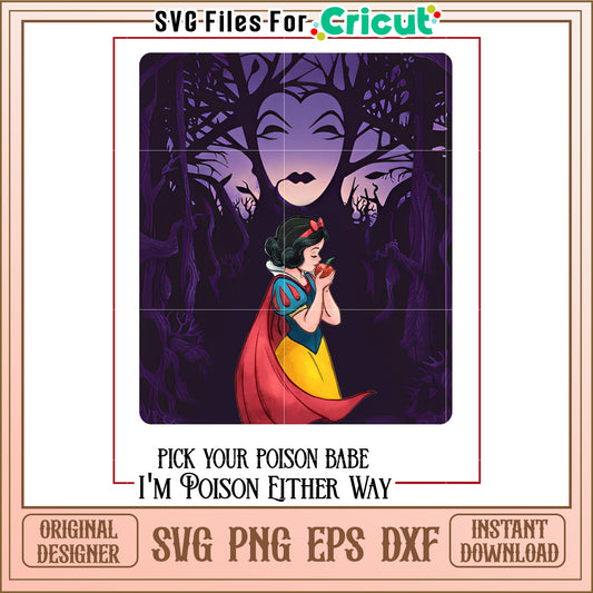 Snow White Poison Apple SVG Cricut Cut File