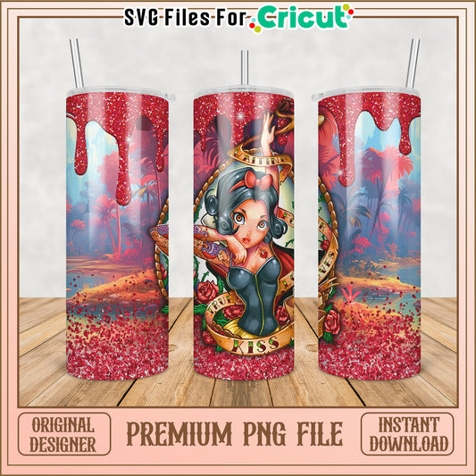 Snow White Tattoo Tumbler PNG