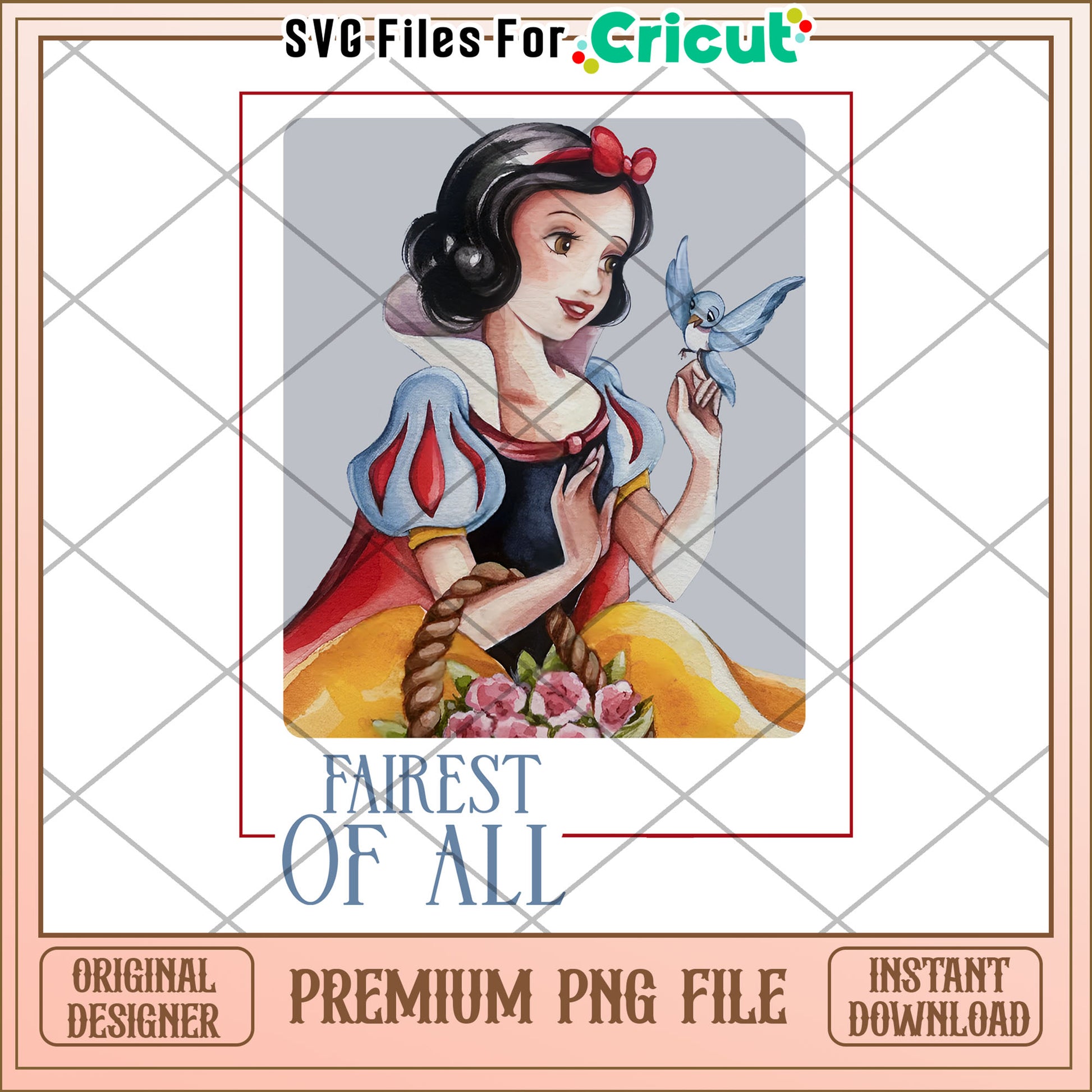 Snow White Watercolor PNG Fairest of All