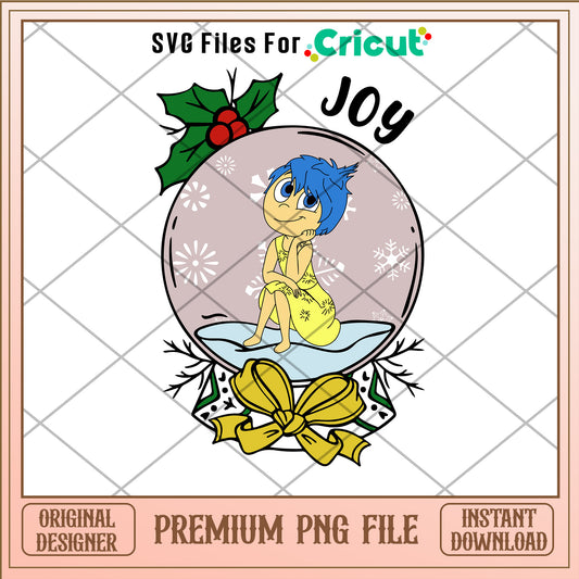 Snow globe Joy character png, Inside out png, christmas png