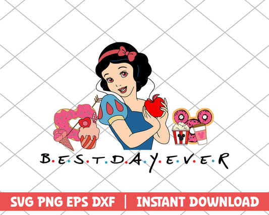 Snow white princess best day ever disney svg