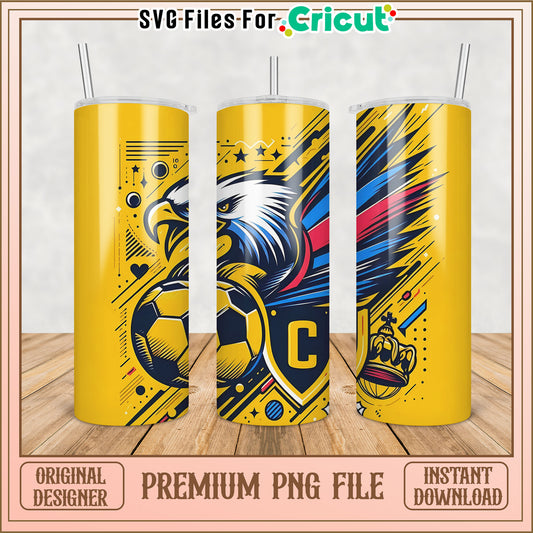 Soccer Eagle Tumbler PNG Design