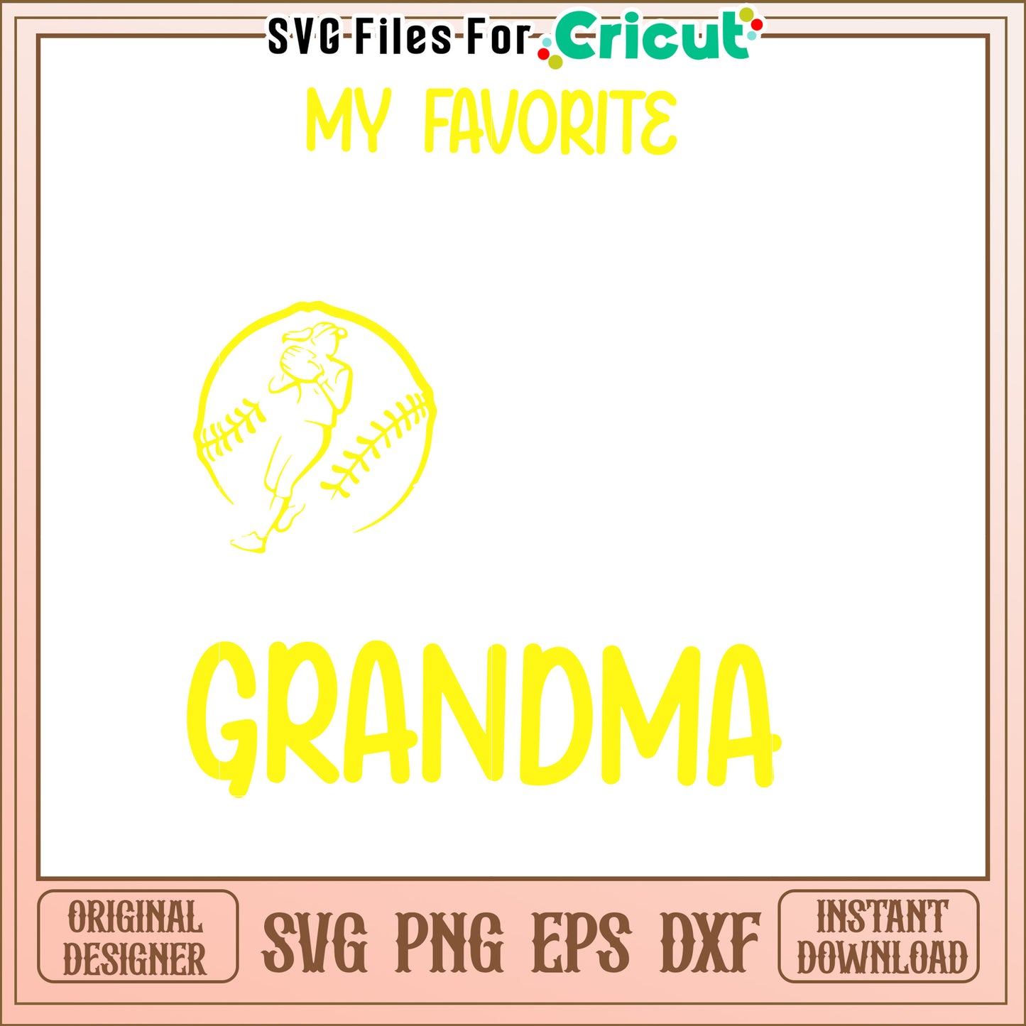 Softball Grandma SVG Design