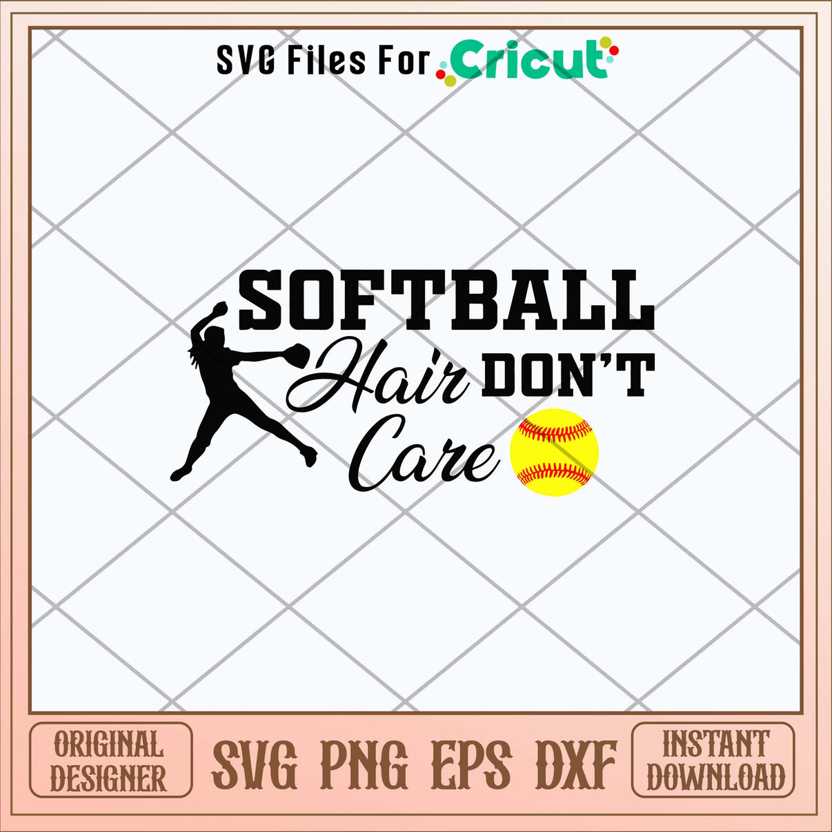 Softball Hair Don_t Care Svg, Softball Svg-Svgfilesforcricut – svg ...