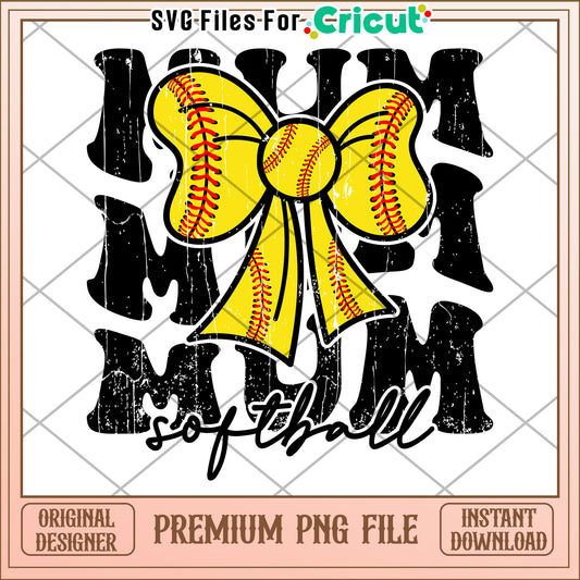 Softball Mom PNG Design Instant Download
