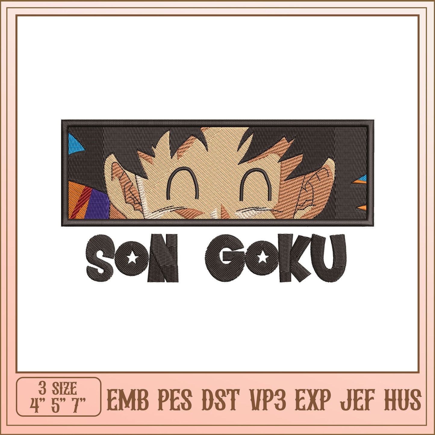 Son Goku Embroidery Design
