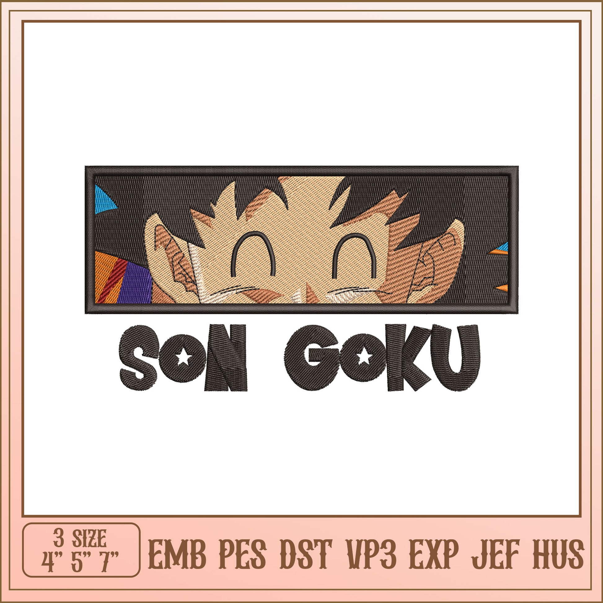 Son Goku Embroidery Design
