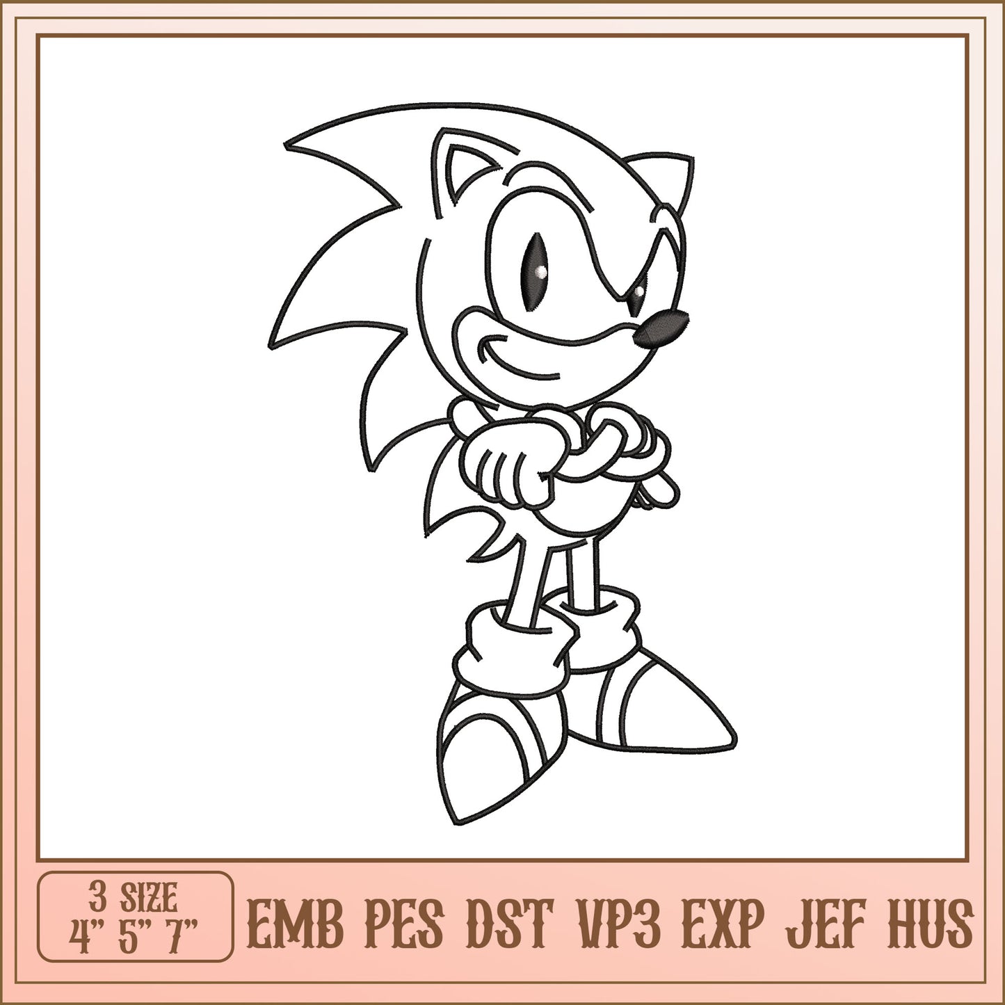 Sonic Embroidery Design - EMB PES DST
