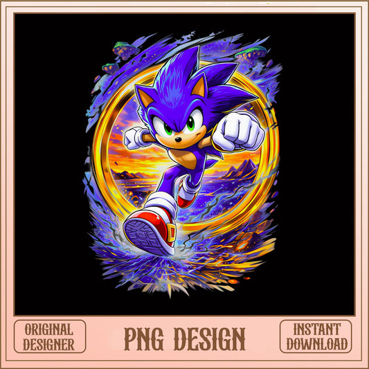 Sonic The Hedgehog Running PNG, Sonic Game PNG, Sublimation PNG