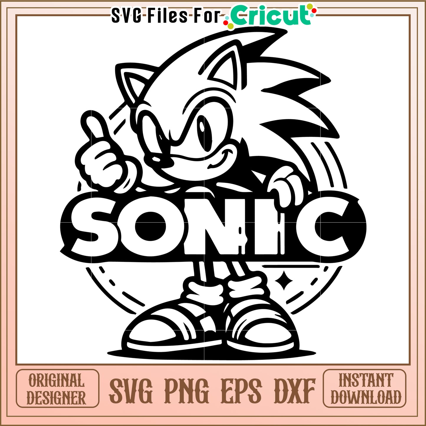 Sonic logo design svg, sonic movie svg, sonic toys svg