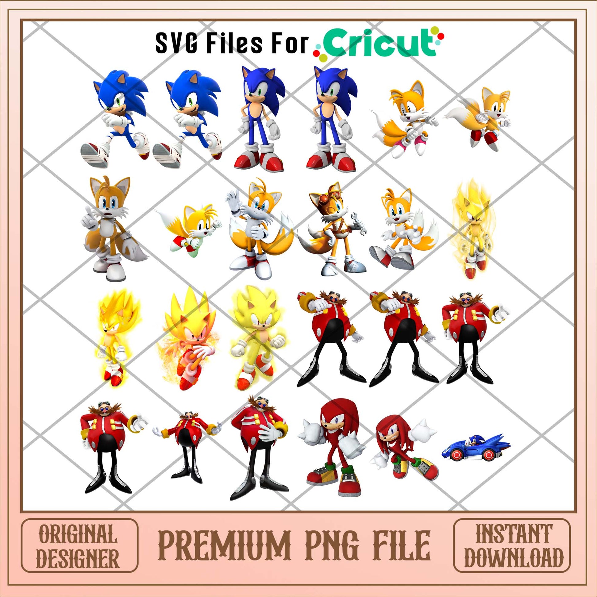 Sonic the hedgehog cartoon characters png bundle