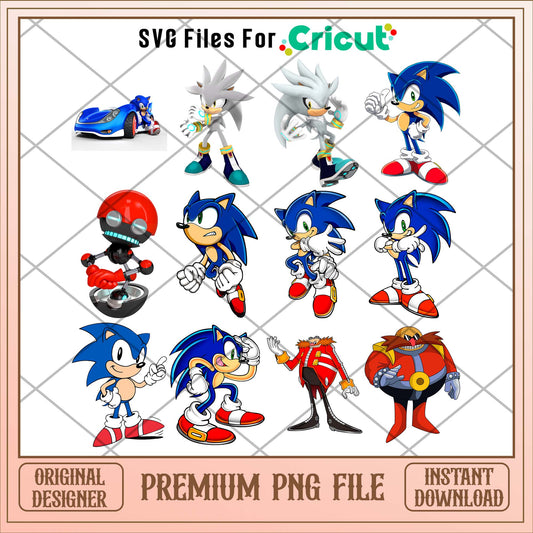 Sonic the hedgehog characters png bundle