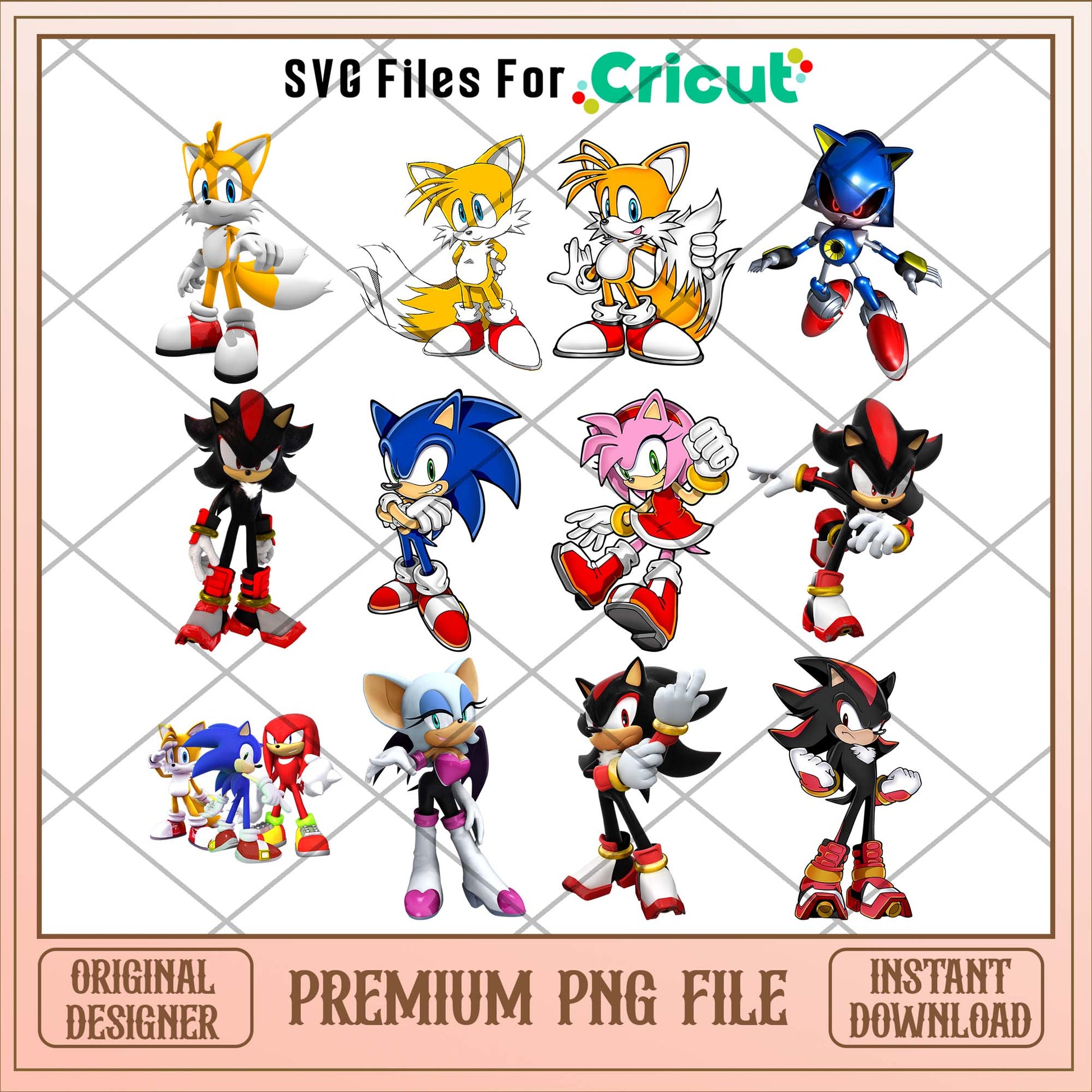 Sonic the hedgehog cartoon friends png bundle