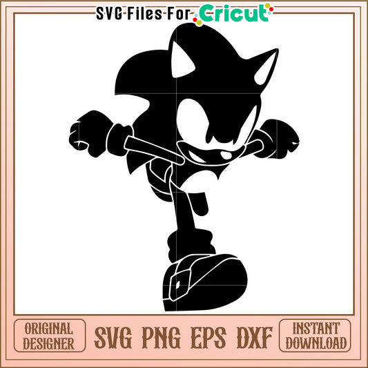 Sonic running design svg, sonic movie svg, sonic toys svg