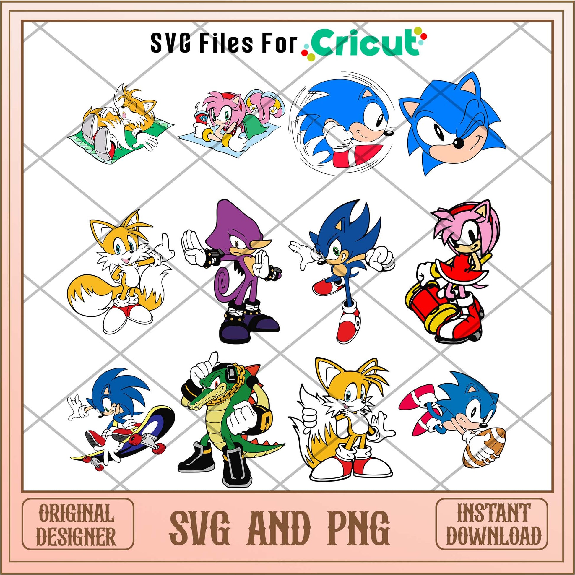 Sonic the Hedgehog series characters svg bundle