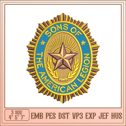 Sons of American Legion Embroidery Design