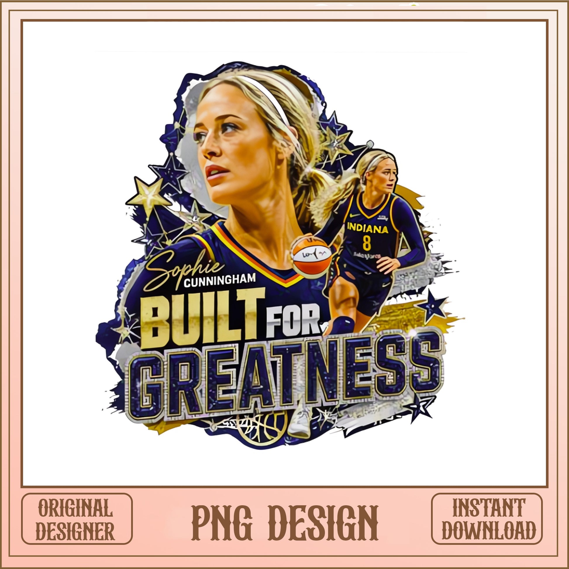 Sophie Cunningham Built For Greatness PNG, Indiana Fever PNG, WNBA PNG