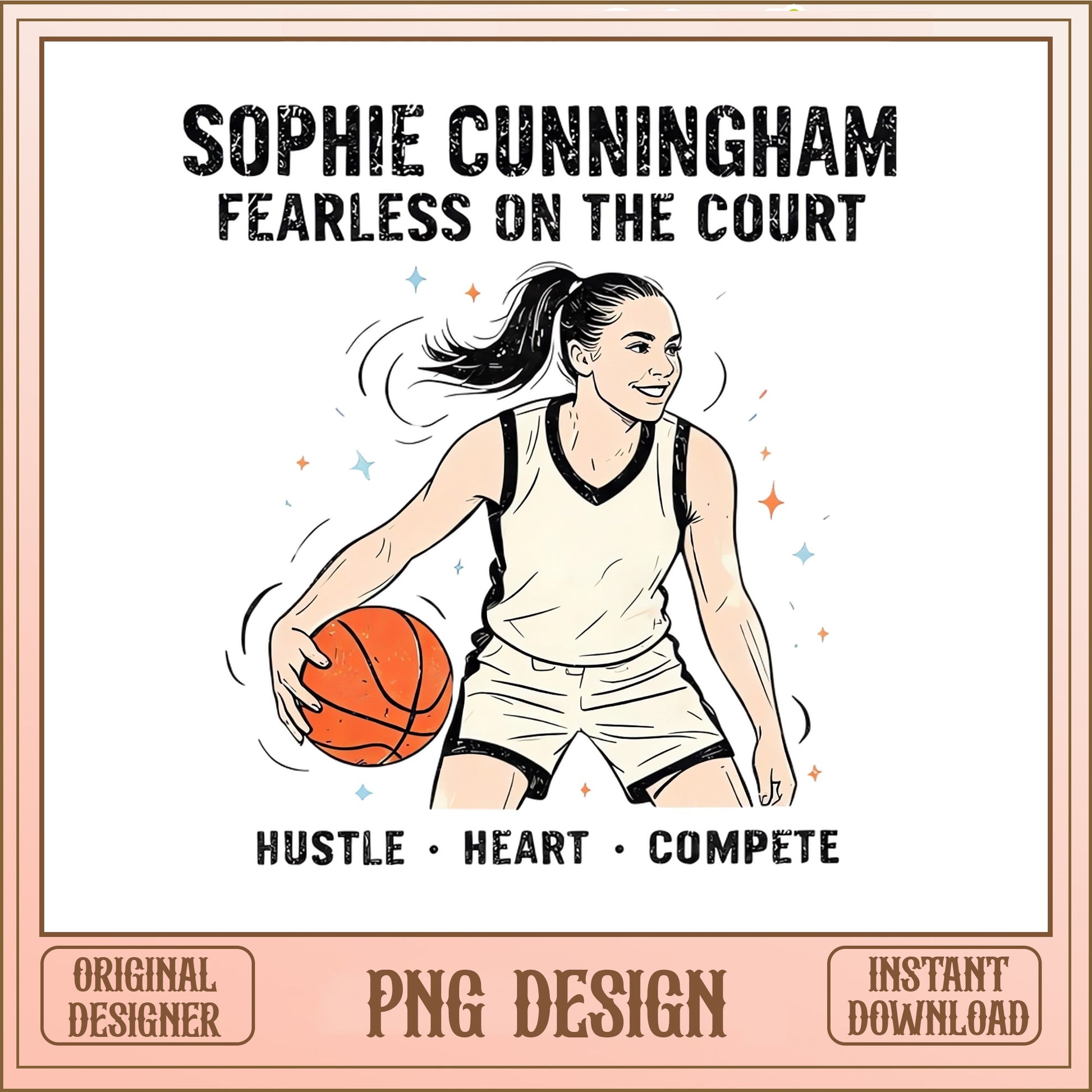 Sophie Cunningham Fearless On The Court PNG, Basketball PNG, WNBA PNG