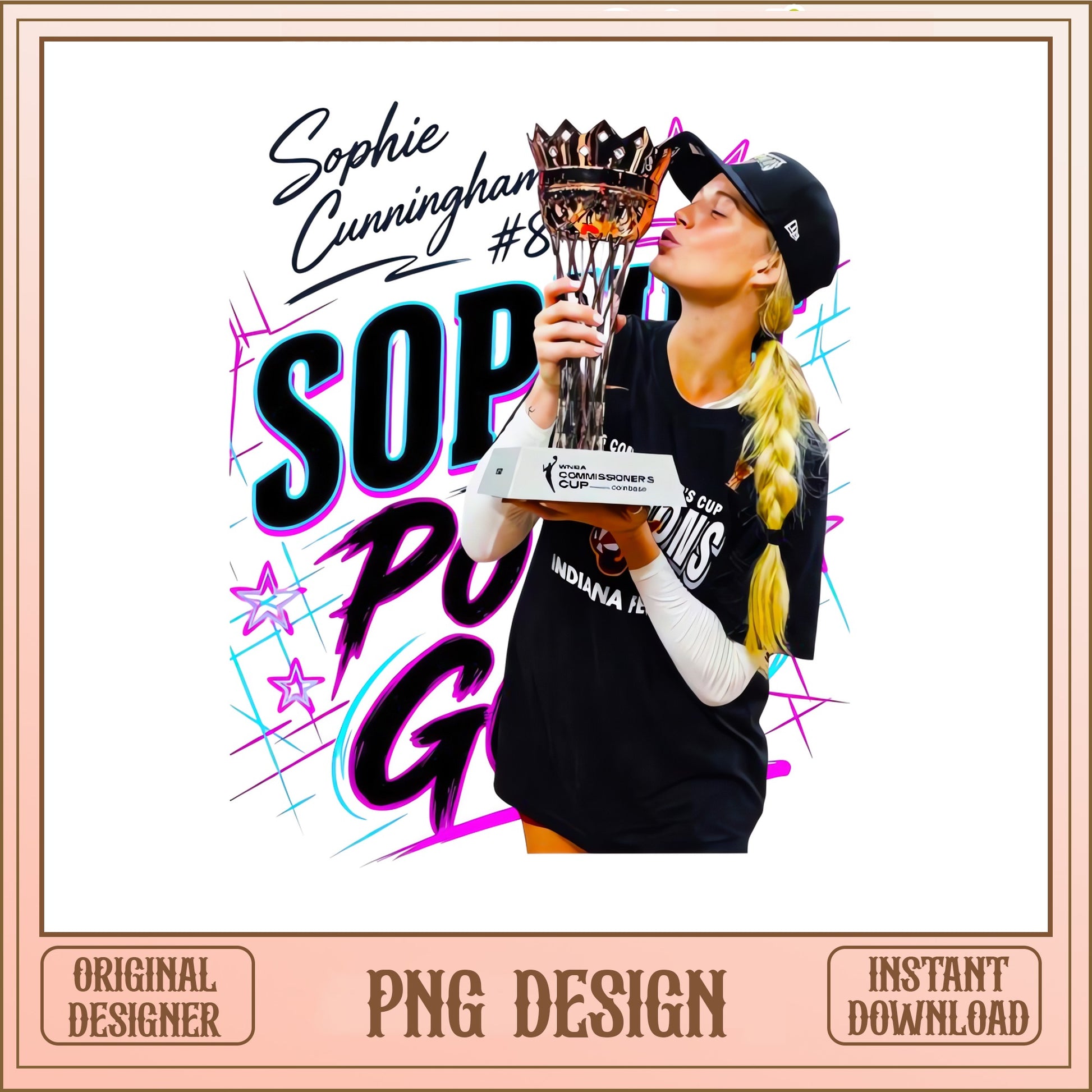 Sophie Cunningham PNG, Indiana Fever WNBA Basketball, Sublimation PNG